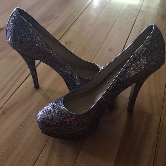 Enzo Angiolini metallic glitter heels, 6 - Picture 2 of 7